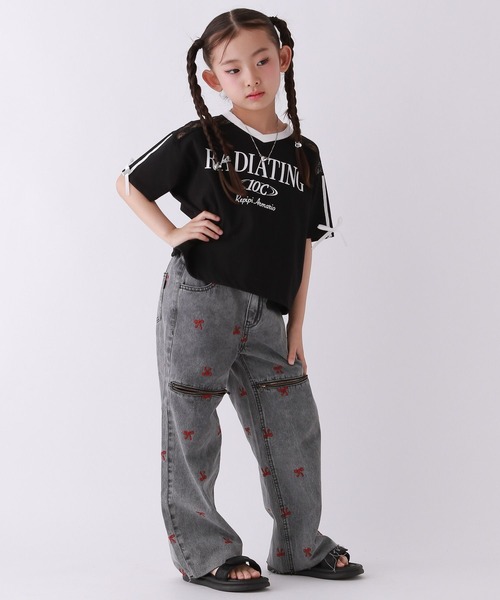 10C REPIPI(ジューシーレピピ)の「【10C REPIPI】KneeZIPリボンパンツ(その他パンツ・キッズ・ブルー/ブラック・120cm/130cm/110cm)」の5枚目の写真