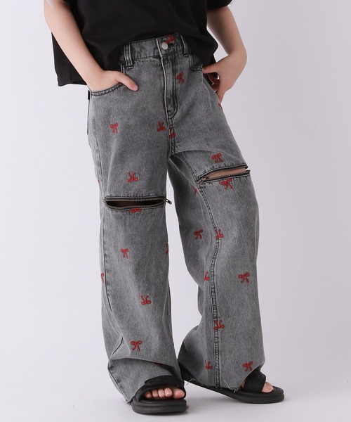 10C REPIPI(ジューシーレピピ)の「【10C REPIPI】KneeZIPリボンパンツ(その他パンツ・キッズ・ブルー/ブラック・120cm/130cm/110cm)」の6枚目の写真