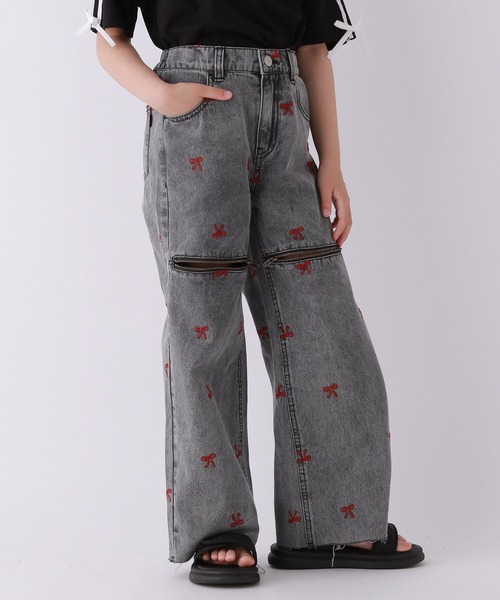 10C REPIPI(ジューシーレピピ)の「【10C REPIPI】KneeZIPリボンパンツ(その他パンツ・キッズ・ブルー/ブラック・120cm/130cm/110cm)」の7枚目の写真