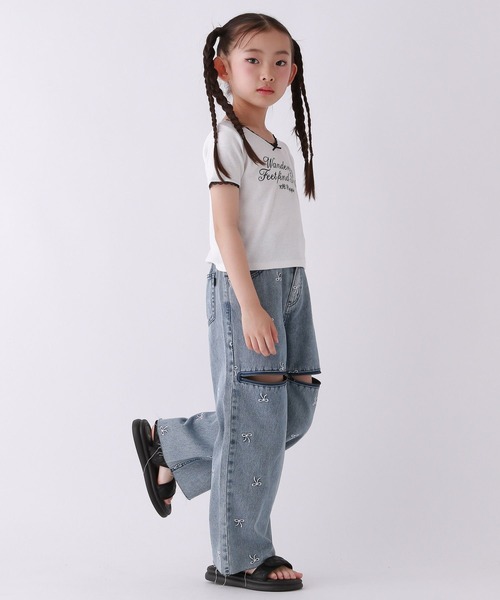 10C REPIPI(ジューシーレピピ)の「【10C REPIPI】KneeZIPリボンパンツ(その他パンツ・キッズ・ブルー/ブラック・120cm/130cm/110cm)」の12枚目の写真