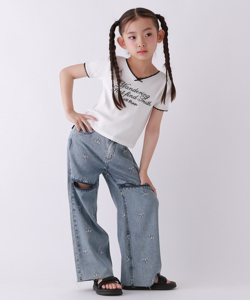 10C REPIPI(ジューシーレピピ)の「【10C REPIPI】KneeZIPリボンパンツ(その他パンツ・キッズ・ブルー/ブラック・120cm/130cm/110cm)」の13枚目の写真