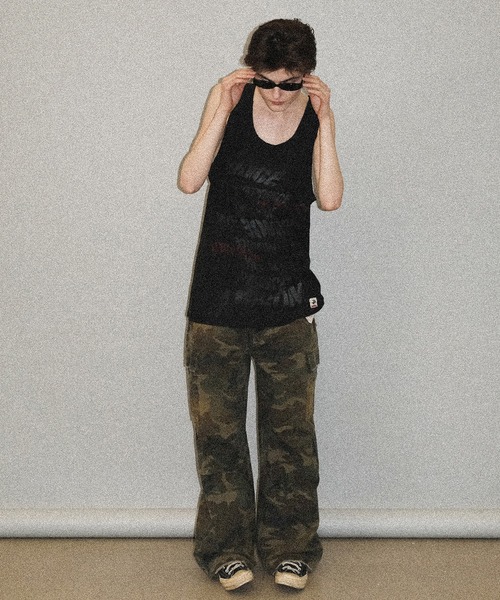 MASONPRINCE(メイソンプリンス)の「ルーズフィット カモフラ柄 パラシュートパンツ XXK4310【MASONPRINCE】(カーゴパンツ・メンズ・カモフラージュ・L/M/S/XL)」の2枚目の写真