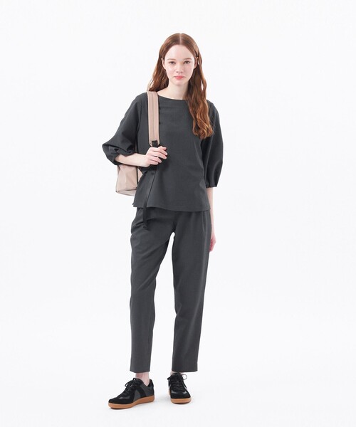 MACKINTOSH PHILOSOPHY（ﾏｯｷﾝﾄｯｼｭ ﾌｨﾛｿﾌｨｰ）の「サッカーテーパードパンツ（その他パンツ・レディース・チャコールグレー/ライトブルー/ダークネイビー・38/36/40）」の10枚目の写真