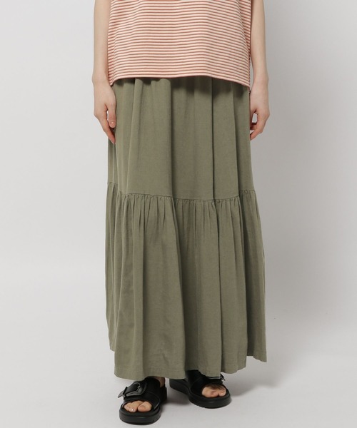 niko and...（ニコアンド）の「リネン混フレアスカート（スカート・レディース・カーキ/ブルー/チャコール・LARGE/MEDIUM）」の11枚目の写真