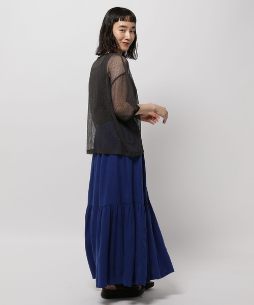 niko and...（ニコアンド）の「リネン混フレアスカート（スカート・レディース・カーキ/ブルー/チャコール・LARGE/MEDIUM）」の14枚目の写真