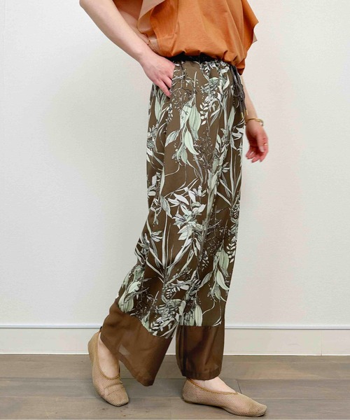 DIARIUM（ディアリウム）の「【日本製】シアー切り替えイージーパンツ（その他パンツ・レディース・ブルー/グリーン・M）」の6枚目の写真