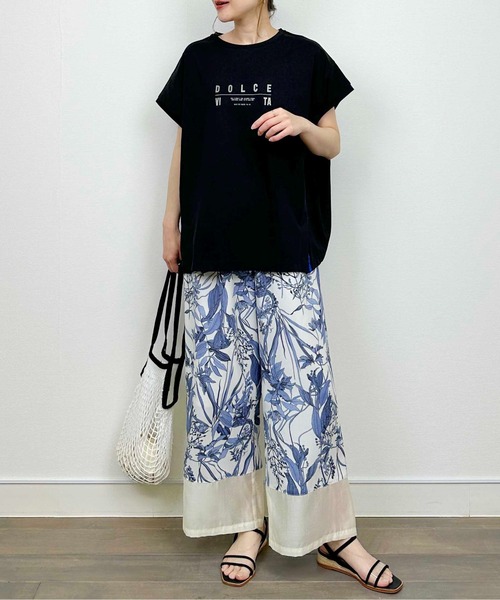 DIARIUM（ディアリウム）の「【日本製】シアー切り替えイージーパンツ（その他パンツ・レディース・ブルー/グリーン・M）」の14枚目の写真