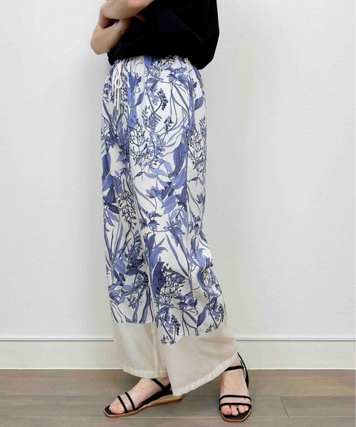 DIARIUM（ディアリウム）の「【日本製】シアー切り替えイージーパンツ（その他パンツ・レディース・ブルー/グリーン・M）」の11枚目の写真