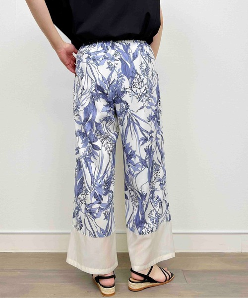 DIARIUM（ディアリウム）の「【日本製】シアー切り替えイージーパンツ（その他パンツ・レディース・ブルー/グリーン・M）」の12枚目の写真