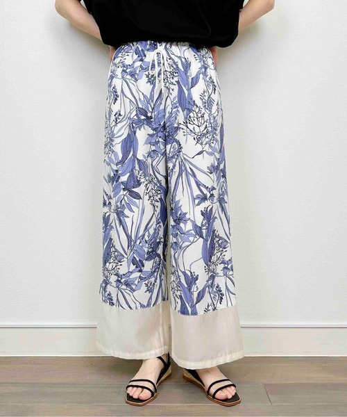 DIARIUM（ディアリウム）の「【日本製】シアー切り替えイージーパンツ（その他パンツ・レディース・ブルー/グリーン・M）」の13枚目の写真