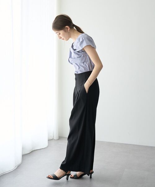 YECCA VECCA(イェッカヴェッカ)の「ドライタッチストレッチワイドパンツ(その他パンツ・レディース・モカ/ブラック・S/M)」の8枚目の写真