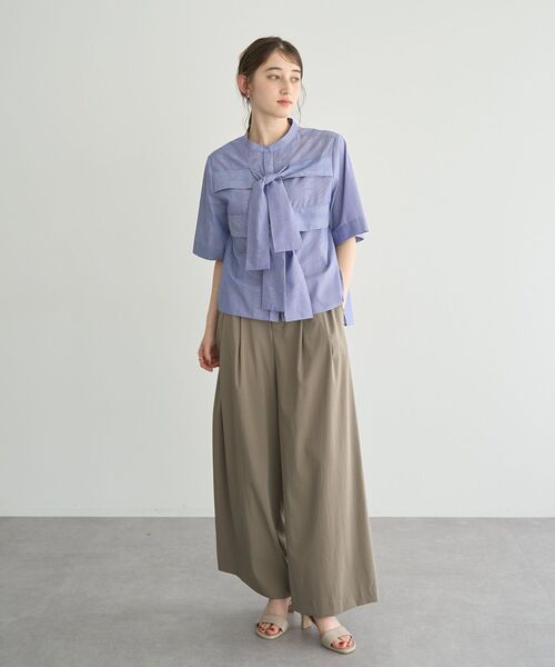 YECCA VECCA(イェッカヴェッカ)の「ドライタッチストレッチワイドパンツ(その他パンツ・レディース・モカ/ブラック・S/M)」の15枚目の写真