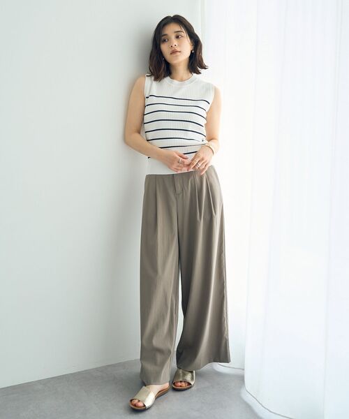 YECCA VECCA(イェッカヴェッカ)の「ドライタッチストレッチワイドパンツ(その他パンツ・レディース・モカ/ブラック・S/M)」の21枚目の写真