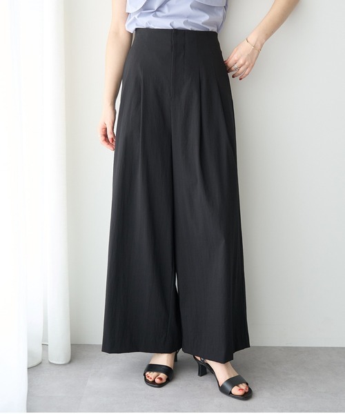 YECCA VECCA(イェッカヴェッカ)の「ドライタッチストレッチワイドパンツ(その他パンツ・レディース・モカ/ブラック・S/M)」の2枚目の写真