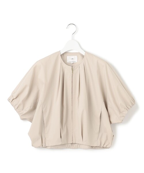 23区 S(ニジュウサンクチイサイサイズ)の「【撥水性/接触冷感】ストレッチライトタイプライター コンパクトブルゾン(ブルゾン・レディース・ベージュ系/ダークグリーン系/ブラック系・32)」の13枚目の写真