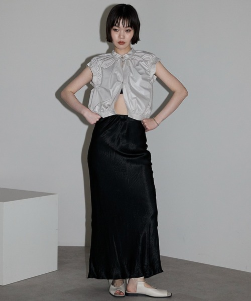 leimn（レイムン）の「【コンパクトタックシャツ】（シャツ/ブラウス・レディース・ブラック/グレー・M）」の16枚目の写真