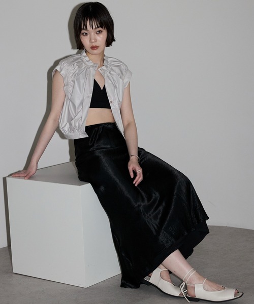leimn（レイムン）の「【コンパクトタックシャツ】（シャツ/ブラウス・レディース・ブラック/グレー・M）」の17枚目の写真