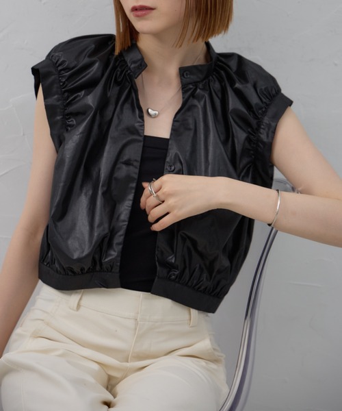 leimn（レイムン）の「【コンパクトタックシャツ】（シャツ/ブラウス・レディース・ブラック/グレー・M）」の22枚目の写真