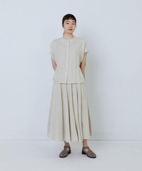 LOISIR（ロワズィール）の「【2WAY】レーヨンリネンスラブローンブラウス（シャツ/ブラウス・レディース・キナリ/ネイビー・FREE）」の20枚目の写真