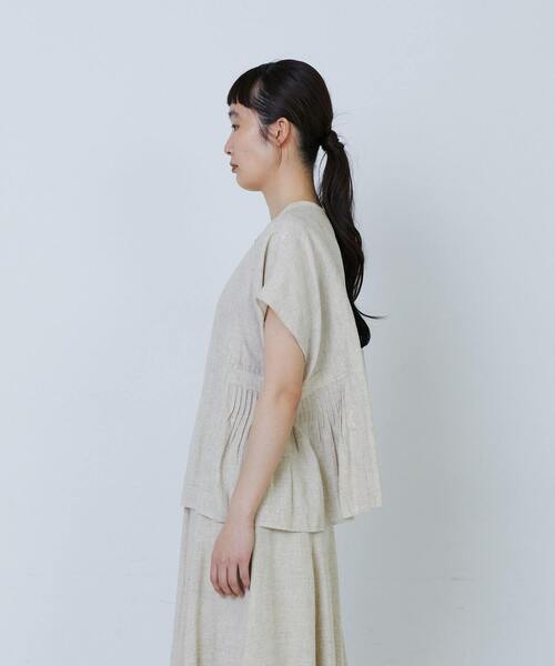 ブラウス シャツ 「2WAY」レーヨンリネンスラブローンブラウス レディース 2WAY】レーヨンリネンスラブローンブラウス｜BIGI online store