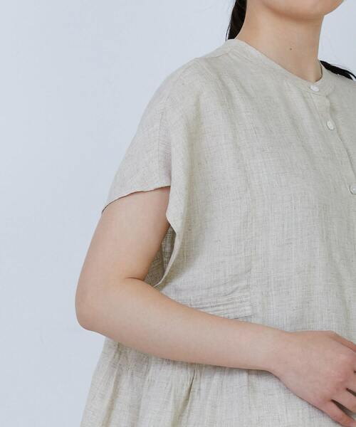 LOISIR（ロワズィール）の「【2WAY】レーヨンリネンスラブローンブラウス（シャツ/ブラウス・レディース・キナリ/ネイビー・FREE）」の5枚目の写真