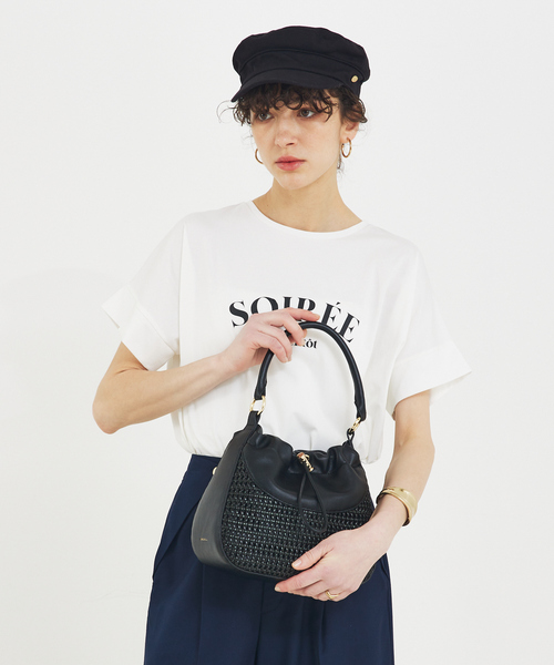 LOWELL things(ロウェル シングス)の「【STORY掲載】Merge/メッシュ2wayショルダーバッグ(ショルダーバッグ・レディース・ブラック/アイボリー・フリー)」の3枚目の写真
