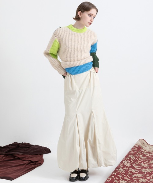 AULA AILA（アウラアイラ）の「マーメイドバルーンスカート（スカート・レディース・アイボリー/ブラック/ブラウン・0/1）」の14枚目の写真