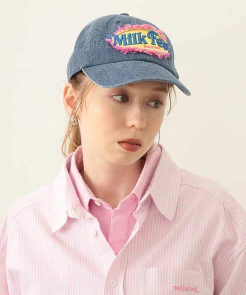 MILKFED.（ミルクフェド）の「FRAYED LOGO PATCH CAP（キャップ・レディース・ブラック/グリーン/ネイビー・ONE SIZE）」の7枚目の写真