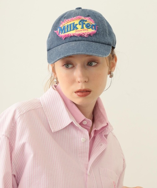 MILKFED.（ミルクフェド）の「FRAYED LOGO PATCH CAP（キャップ・レディース・ブラック/グリーン/ネイビー・ONE SIZE）」の9枚目の写真
