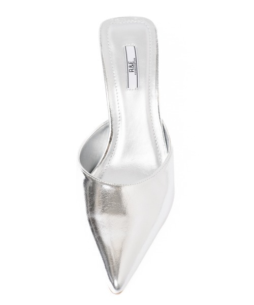 R&E(アールアンドイー)の「【25SS新作】【R&E】ポインテッドトゥミュールパンプス(パンプス・レディース・シルバー/アイボリー/ブラック・L/M/S/LL)」の11枚目の写真