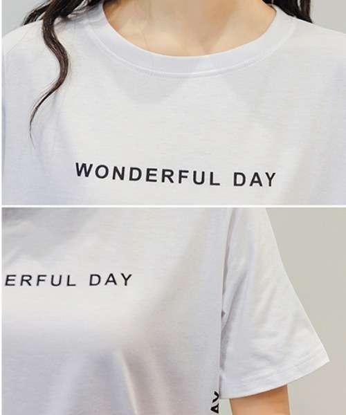 maison de LATIR（メゾンドラティール）の「1枚でもレイヤードとしても使える長さのあるチュニックTシャツ（Tシャツ/カットソー・レディース・ホワイト/ブラック/グレー/ブラウン/グリーン・M/L/XL）」の10枚目の写真