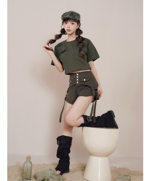 ダーリッチ　ロゴTシャツ ロゴプレートショートTシャツ（Tシャツ/カットソー）｜Darich