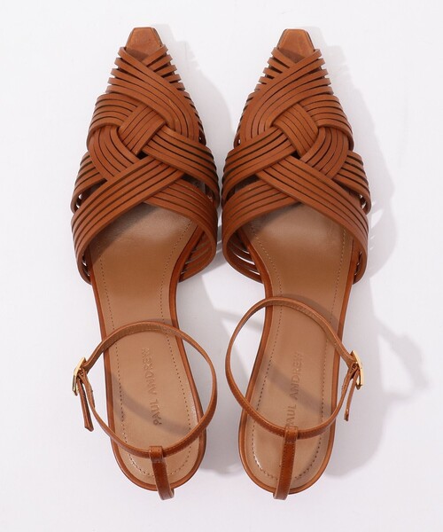 Paul Andrew（ポールアンドリュー）の「PAUL ANDREW TECIDO クローズドトゥパンプス（サンダル・レディース・ブラック/ブラウン・37/36）」の4枚目の写真