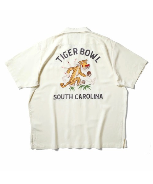 HOUSTON ヒューストン］TIGER BOWL EMB BOWLING SHIRT タイガー
