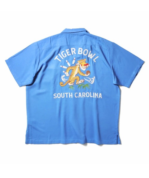 HOUSTON ヒューストン］TIGER BOWL EMB BOWLING SHIRT タイガー