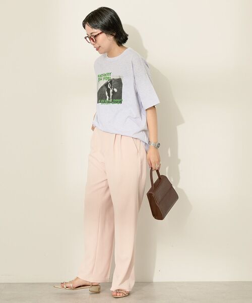AMERICAN HOLIC(アメリカンホリック)の「Dog フォトプリントTシャツ(Tシャツ/カットソー・レディース・ブラック/オフホワイト/杢グレー・M/L)」の8枚目の写真