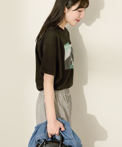 AMERICAN HOLIC(アメリカンホリック)の「Dog フォトプリントTシャツ(Tシャツ/カットソー・レディース・ブラック/オフホワイト/杢グレー・M/L)」の10枚目の写真
