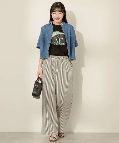 AMERICAN HOLIC(アメリカンホリック)の「Dog フォトプリントTシャツ(Tシャツ/カットソー・レディース・ブラック/オフホワイト/杢グレー・M/L)」の12枚目の写真