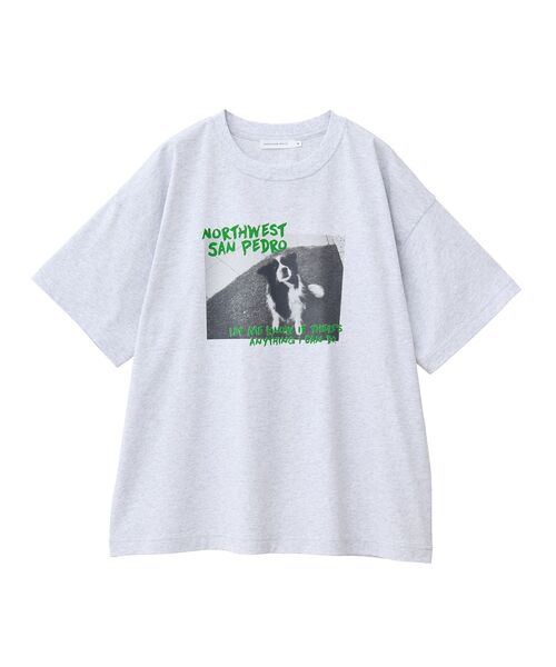 AMERICAN HOLIC(アメリカンホリック)の「Dog フォトプリントTシャツ(Tシャツ/カットソー・レディース・ブラック/オフホワイト/杢グレー・M/L)」の19枚目の写真