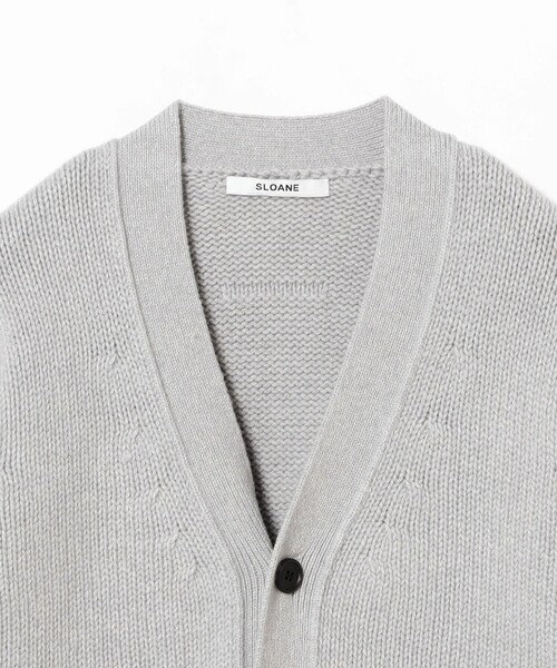Demi-Luxe BEAMS（デミルクス ビームス）の「【別注】SLOANE / 5ゲージ Vネック カーディガン（カーディガン/ボレロ・レディース・グレー/イエロー・1/2）」の14枚目の写真