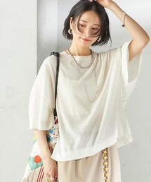 〈手洗い可能〉18G コットン ナイロン ワイド スリーブ プルオーバー