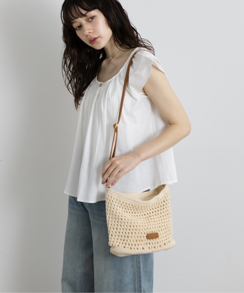 Lunea（ルネア）の「クロシェサマーショルダーバッグ（ショルダーバッグ・レディース・ホワイト/ブラウン・FREE）」の8枚目の写真