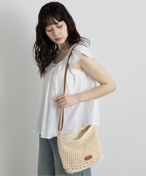 Lunea（ルネア）の「クロシェサマーショルダーバッグ（ショルダーバッグ・レディース・ホワイト/ブラウン・FREE）」の9枚目の写真