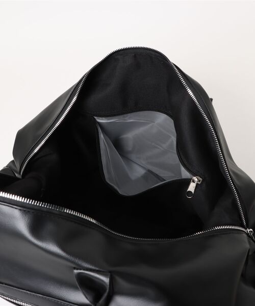 LA VORAGINE（ラ ヴォラジネ）の「2WAY外ポケット　大容量ボストンバッグ/旅行バッグ（ボストンバッグ・レディース・ブラウン/グレー/ブラック・FREE）」の4枚目の写真