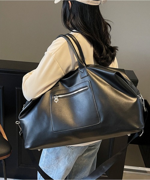 LA VORAGINE（ラ ヴォラジネ）の「2WAY外ポケット　大容量ボストンバッグ/旅行バッグ（ボストンバッグ・レディース・ブラウン/グレー/ブラック・FREE）」の20枚目の写真