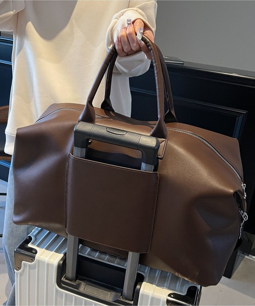 LA VORAGINE（ラ ヴォラジネ）の「2WAY外ポケット　大容量ボストンバッグ/旅行バッグ（ボストンバッグ・レディース・ブラウン/グレー/ブラック・FREE）」の10枚目の写真