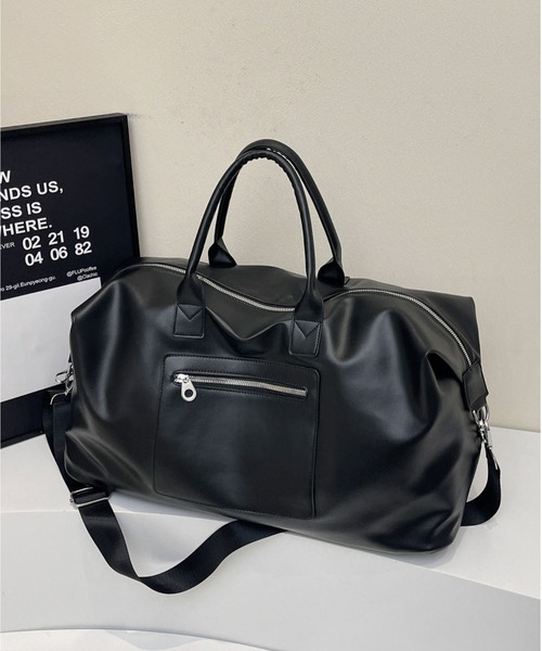 LA VORAGINE（ラ ヴォラジネ）の「2WAY外ポケット　大容量ボストンバッグ/旅行バッグ（ボストンバッグ・レディース・ブラウン/グレー/ブラック・FREE）」の16枚目の写真