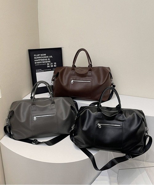 LA VORAGINE（ラ ヴォラジネ）の「2WAY外ポケット　大容量ボストンバッグ/旅行バッグ（ボストンバッグ・レディース・ブラウン/グレー/ブラック・FREE）」の17枚目の写真