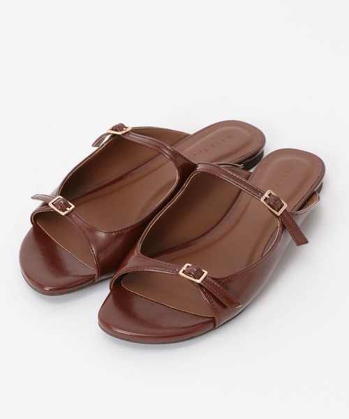 LOWRYS FARM（ローリーズファーム）の「ホソベルトミュール　496861（サンダル・レディース・ブラウン/ブラック・MEDIUM/LARGE）」の22枚目の写真