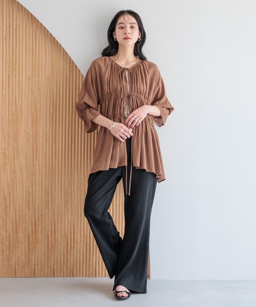 LOWRYS FARM（ローリーズファーム）の「ホソベルトミュール　496861（サンダル・レディース・ブラウン/ブラック・MEDIUM/LARGE）」の4枚目の写真